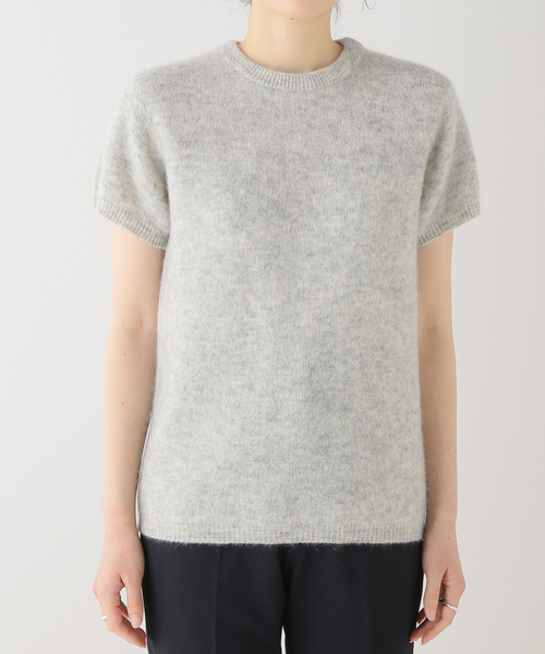 SLOBE IENA(スローブイエナ)の「【AMERICAN VINTAGE/アメリカンヴィンテージ】ハーフスリーブニット(ニット/セーター・レディース・チャコールグレー/イエロー・FREE)」の19枚目の写真