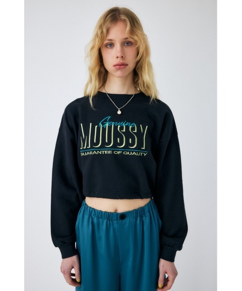 MOUSSY(マウジー)の「SHADOW MOUSSY SHORT プルオーバー(スウェット・レディース・杢グレー/ホワイト/ブラック/オレンジ・FREE)」の5枚目の写真