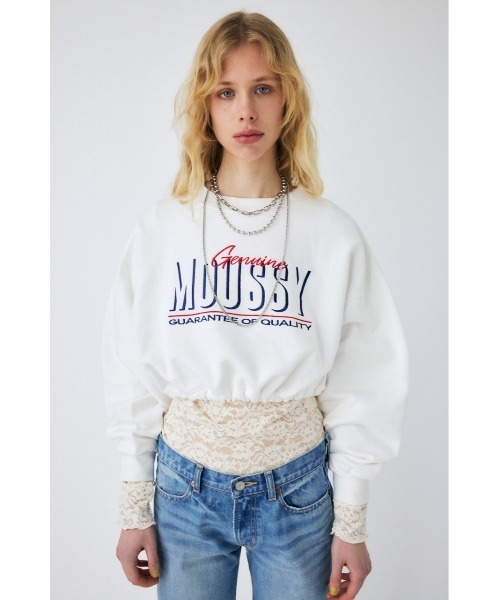 MOUSSY(マウジー)の「SHADOW MOUSSY SHORT プルオーバー(スウェット・レディース・杢グレー/ホワイト/ブラック/オレンジ・FREE)」の18枚目の写真