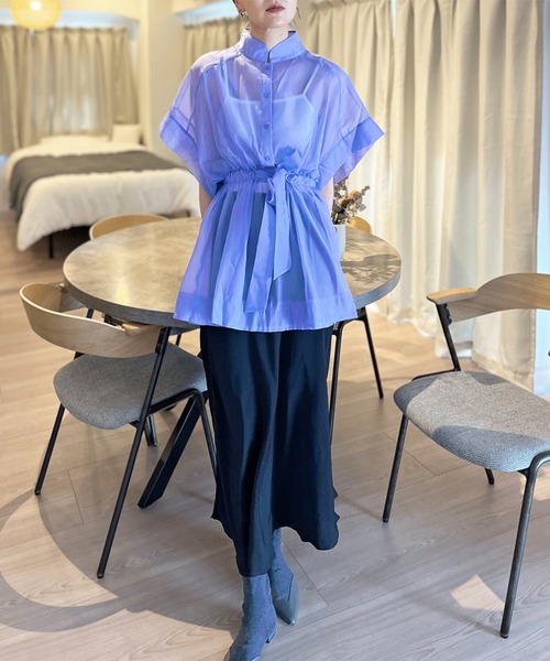 Jewelobe（ジュエローブ）の「インナーセットドルマンスリーブシアーチュニック（アンサンブル・レディース・ホワイト/ブルー/グリーン・FREE）」の9枚目の写真