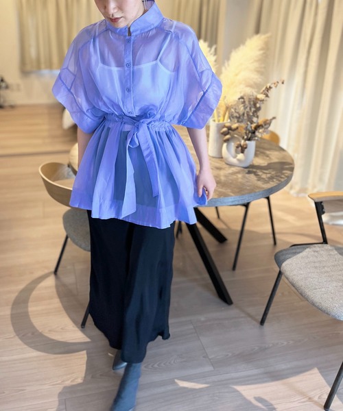 Jewelobe（ジュエローブ）の「インナーセットドルマンスリーブシアーチュニック（アンサンブル・レディース・ホワイト/ブルー/グリーン・FREE）」の10枚目の写真