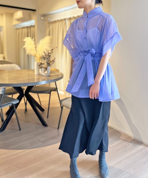 Jewelobe（ジュエローブ）の「インナーセットドルマンスリーブシアーチュニック（アンサンブル・レディース・ホワイト/ブルー/グリーン・FREE）」の11枚目の写真