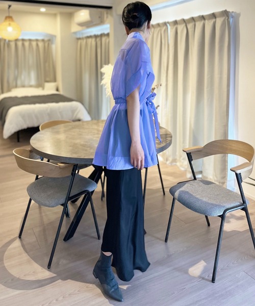 Jewelobe（ジュエローブ）の「インナーセットドルマンスリーブシアーチュニック（アンサンブル・レディース・ホワイト/ブルー/グリーン・FREE）」の12枚目の写真