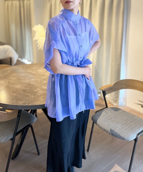 Jewelobe（ジュエローブ）の「インナーセットドルマンスリーブシアーチュニック（アンサンブル・レディース・ホワイト/ブルー/グリーン・FREE）」の14枚目の写真