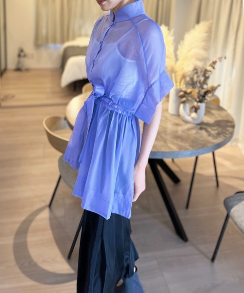 Jewelobe（ジュエローブ）の「インナーセットドルマンスリーブシアーチュニック（アンサンブル・レディース・ホワイト/ブルー/グリーン・FREE）」の15枚目の写真