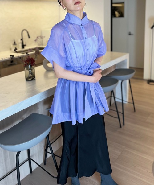 Jewelobe（ジュエローブ）の「インナーセットドルマンスリーブシアーチュニック（アンサンブル・レディース・ホワイト/ブルー/グリーン・FREE）」の16枚目の写真