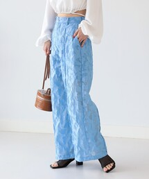 Ray BEAMS / シアー ジャカード パンツ