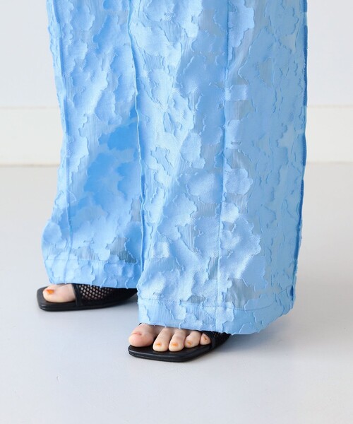 Ray BEAMS(レイビームス)の「Ray BEAMS / シアー ジャカード パンツ(その他パンツ・レディース・ブルー系その他2/ブラック・0/1)」の19枚目の写真