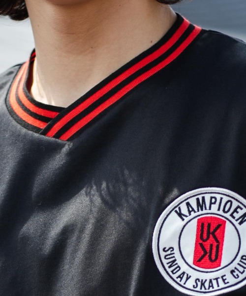 WEGO（ウィゴー）の「WEGO/ラインリブゲームシャツ（Tシャツ/カットソー・メンズ・ブラック/ホワイト・MEDIUM/LARGE）」の6枚目の写真