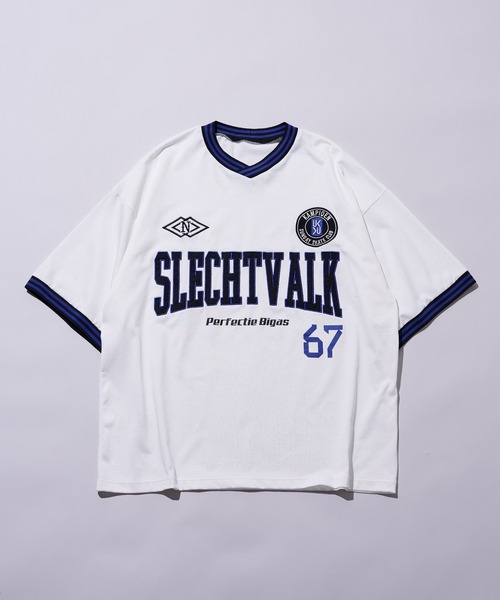 WEGO（ウィゴー）の「WEGO/ラインリブゲームシャツ（Tシャツ/カットソー・メンズ・ブラック/ホワイト・MEDIUM/LARGE）」の22枚目の写真