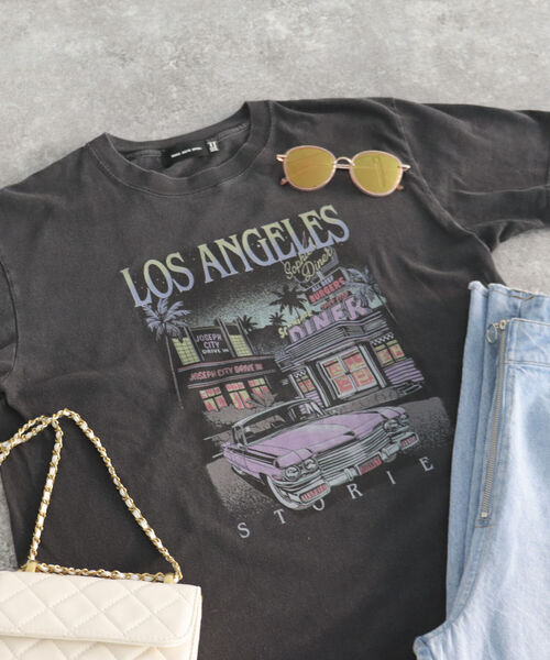 GOOD ROCK SPEED(グッドロックスピード)の「【WEB限定】【GOOD ROCK SPEED】LOS ANGELES Tシャツ(Tシャツ/カットソー・レディース・チャコールグレー・FREE)」の1枚目の写真