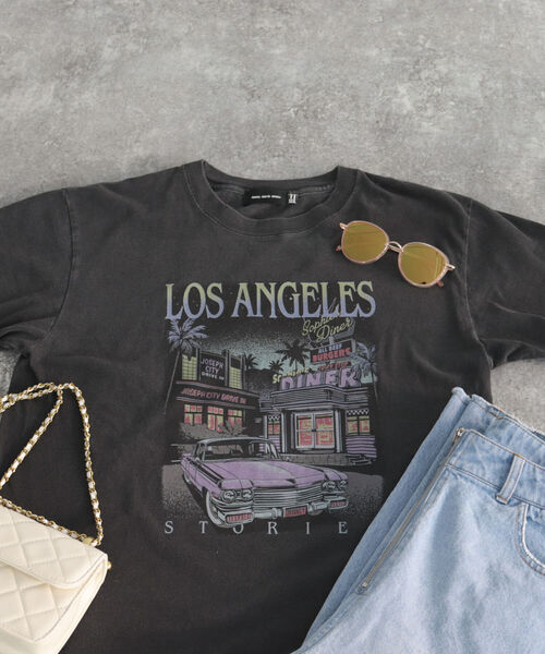 GOOD ROCK SPEED(グッドロックスピード)の「【WEB限定】【GOOD ROCK SPEED】LOS ANGELES Tシャツ(Tシャツ/カットソー・レディース・チャコールグレー・FREE)」の15枚目の写真