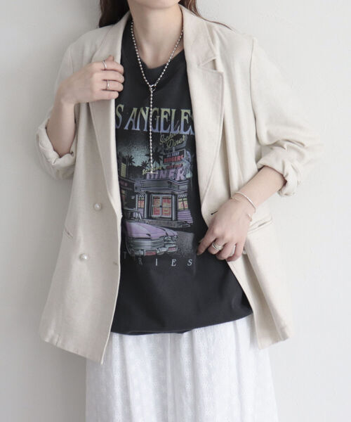 GOOD ROCK SPEED(グッドロックスピード)の「【WEB限定】【GOOD ROCK SPEED】LOS ANGELES Tシャツ(Tシャツ/カットソー・レディース・チャコールグレー・FREE)」の4枚目の写真