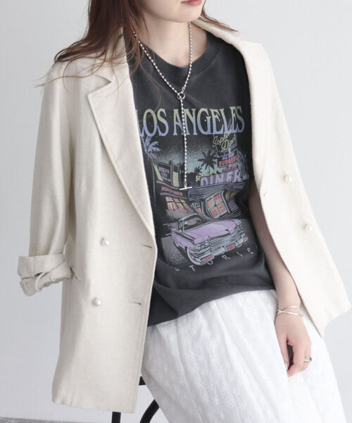 GOOD ROCK SPEED(グッドロックスピード)の「【WEB限定】【GOOD ROCK SPEED】LOS ANGELES Tシャツ(Tシャツ/カットソー・レディース・チャコールグレー・FREE)」の3枚目の写真