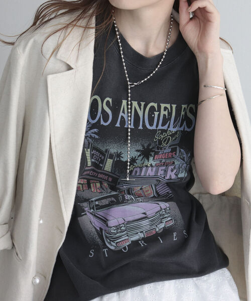 GOOD ROCK SPEED(グッドロックスピード)の「【WEB限定】【GOOD ROCK SPEED】LOS ANGELES Tシャツ(Tシャツ/カットソー・レディース・チャコールグレー・FREE)」の14枚目の写真