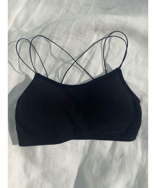 MERCURYDUO（マーキュリーデュオ）の「カップ付チューブトップ（チューブトップ・レディース・オフホワイト/ブラック・FREE）」の2枚目の写真