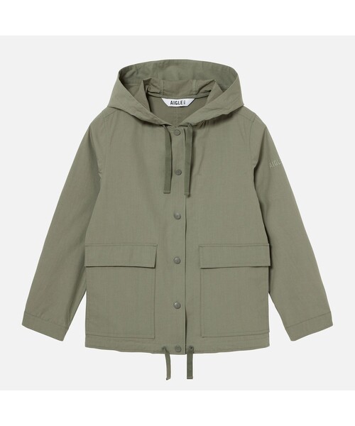 AIGLE(エーグル)の「UVカットフーデッドジャケット(ブルゾン・レディース・カーキ/モスグリーン/バイオレット・38/40/36)」の6枚目の写真