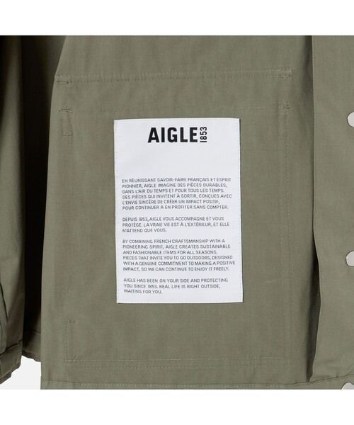 AIGLE(エーグル)の「UVカットフーデッドジャケット(ブルゾン・レディース・カーキ/モスグリーン/バイオレット・38/40/36)」の13枚目の写真