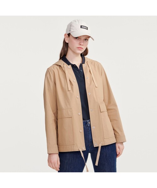 AIGLE(エーグル)の「UVカットフーデッドジャケット(ブルゾン・レディース・カーキ/モスグリーン/バイオレット・38/40/36)」の14枚目の写真