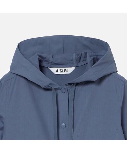 AIGLE(エーグル)の「UVカットフーデッドジャケット(ブルゾン・レディース・カーキ/モスグリーン/バイオレット・38/40/36)」の20枚目の写真