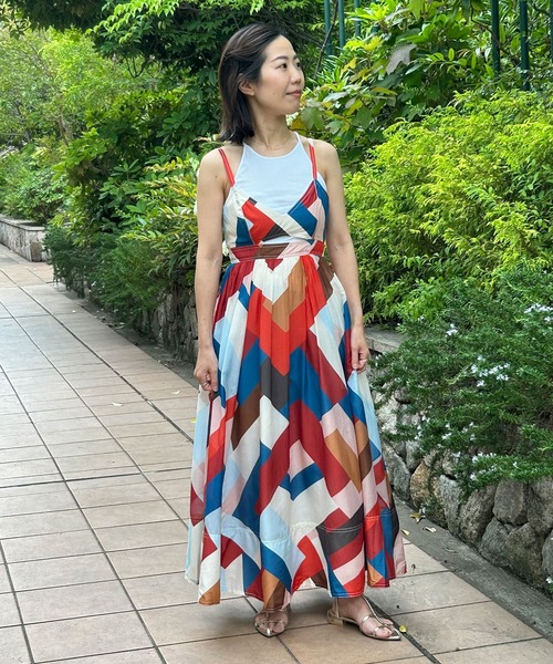 Banana Republic（バナナリパブリック）の「Eloise コットンキャミソール（キャミソール・レディース・ネイビー/ホワイト・L/S/M/XS）」の3枚目の写真