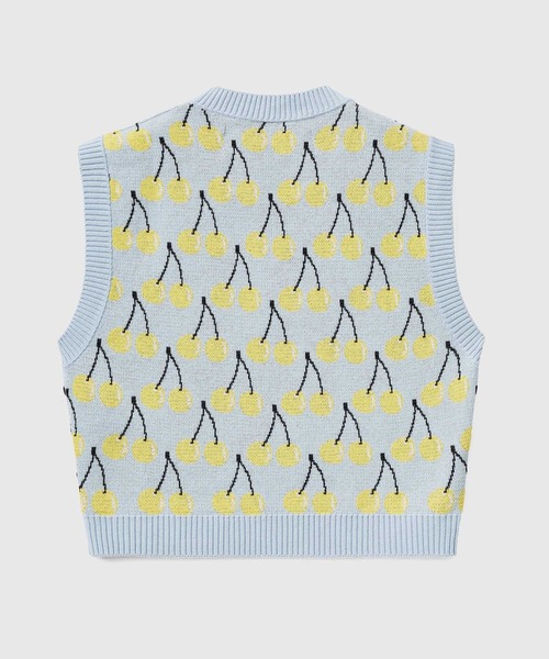 BENETTON (UNITED COLORS OF BENETTON)(ベネトンユナイテッドカラーズオブベネトン)の「フルーティパターンショート丈ノースリーブニット・セーター(ニット/セーター・レディース・レッド系その他/ブルー系その他・X-SMALL/SMALL/MEDIUM/LARGE)」の12枚目の写真