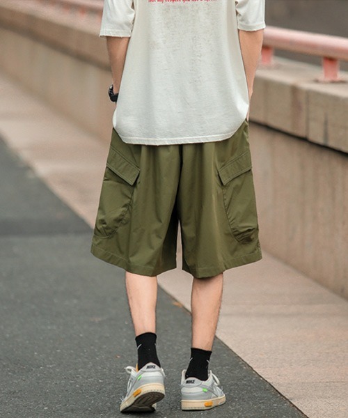 Ressaca(レサーカ)の「ワイドシルエット ミリタリー ルーズイージーカーゴショーツ(カーゴパンツ・メンズ・ブラック/カーキ・M/L/XL)」の10枚目の写真