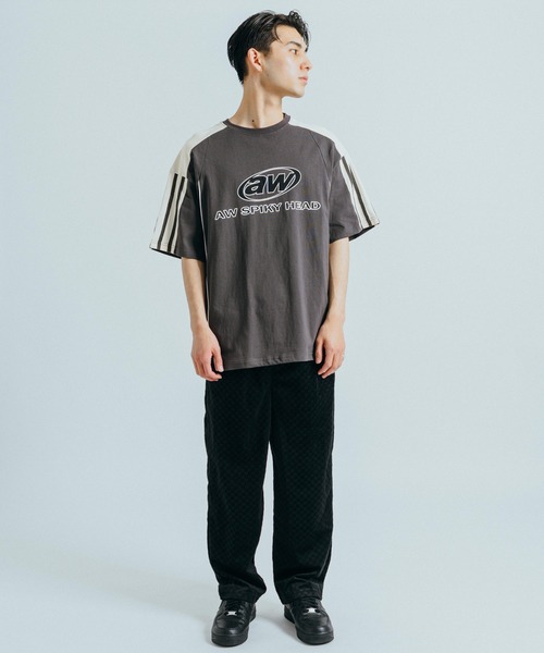 Ressaca(レサーカ)の「オーバーサイズ ロゴプリント 配色切り替え サイドライン 半袖Tシャツ(Tシャツ/カットソー・メンズ・レッド/チャコールグレー・M/L/XL)」の15枚目の写真