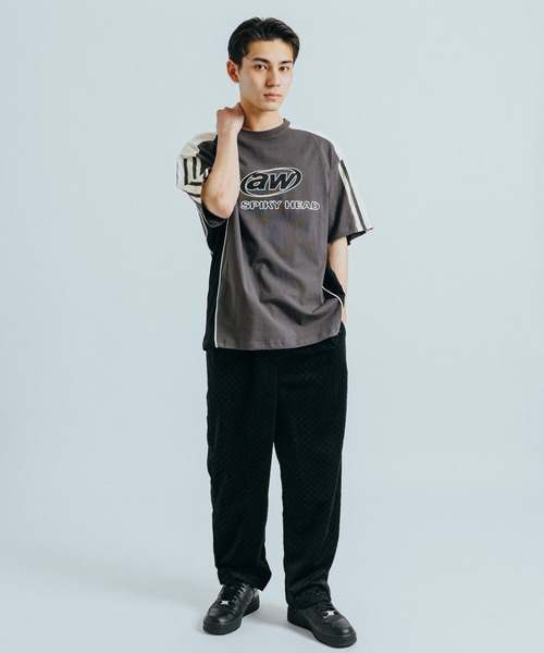 Ressaca(レサーカ)の「オーバーサイズ ロゴプリント 配色切り替え サイドライン 半袖Tシャツ(Tシャツ/カットソー・メンズ・レッド/チャコールグレー・M/L/XL)」の20枚目の写真