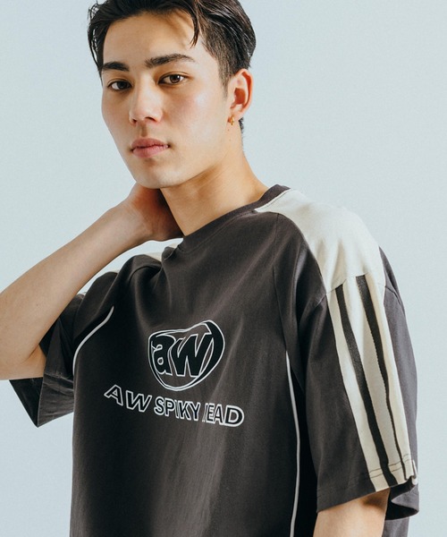 Ressaca(レサーカ)の「オーバーサイズ ロゴプリント 配色切り替え サイドライン 半袖Tシャツ(Tシャツ/カットソー・メンズ・レッド/チャコールグレー・M/L/XL)」の21枚目の写真