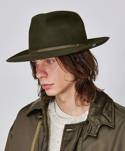Iroquois(イロコイ)の「IROQUOIS イロコイ / CENTER CREASE HAT センタープレスハット / 877200(ハット・メンズ・ブラック/ベージュ/オリーブ・3/2)」の1枚目の写真