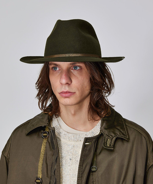 Iroquois(イロコイ)の「IROQUOIS イロコイ / CENTER CREASE HAT センタープレスハット / 877200(ハット・メンズ・ブラック/ベージュ/オリーブ・3/2)」の11枚目の写真