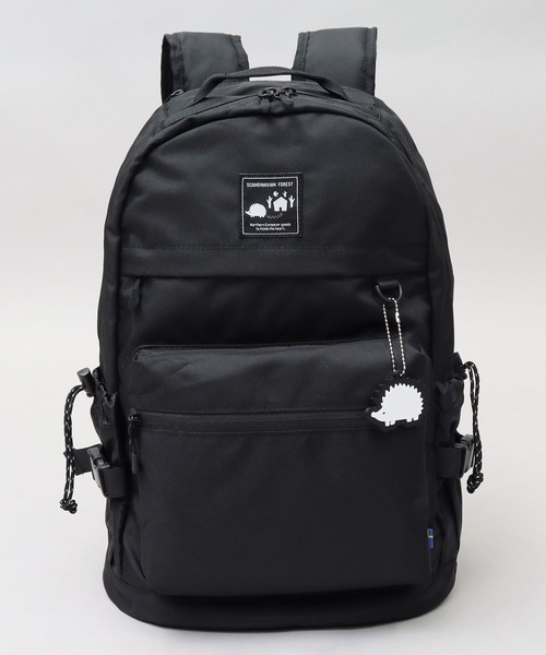 撥水ポリエステル 軽量 肩楽 ラバーチャーム付き 大容量 バックパック