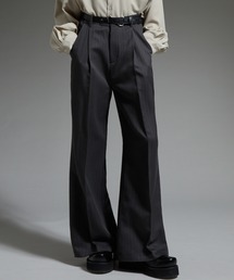 cussil（クシル）の「【cussil クシル】TRストレッチルーズシルエットハイウエストフレアパンツ デニムパンツ（スラックス）」