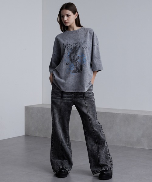 セール】【cussil/クシル】TRストレッチルーズシルエットハイ