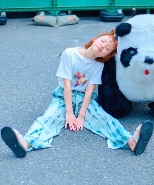 Kastane（カスタネ）の「【Yuri Hanamori コラボ】フォトTee（Tシャツ/カットソー・レディース・オレンジ/オフホワイト・FREE）」の5枚目の写真