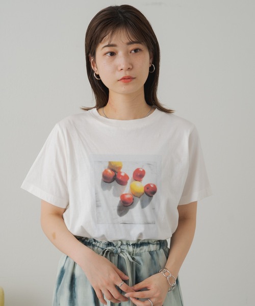 Kastane（カスタネ）の「【Yuri Hanamori コラボ】フォトTee（Tシャツ/カットソー・レディース・オレンジ/オフホワイト・FREE）」の8枚目の写真