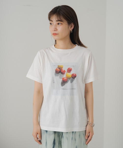 Kastane（カスタネ）の「【Yuri Hanamori コラボ】フォトTee（Tシャツ/カットソー・レディース・オレンジ/オフホワイト・FREE）」の11枚目の写真