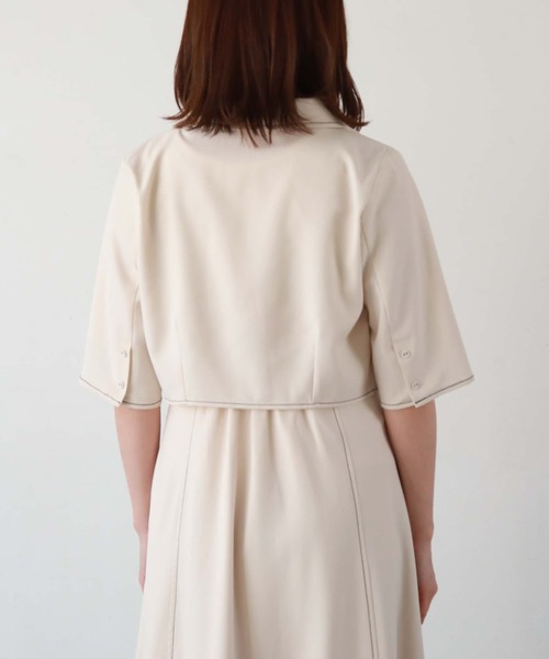 archives（アルシーヴ）の「配色ステッチコンパクトシャツジャケット（テーラードジャケット・レディース・ブラック/グレー/アイボリー/ブルーグレー・MEDIUM）」の20枚目の写真