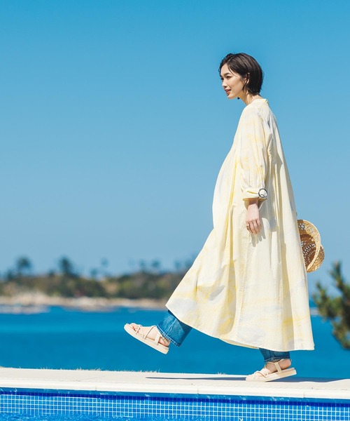 Torrazzo Donna(トラッゾドンナ)の「インド綿オイルプリントワンピース(ワンピース・レディース・イエロー・FREE)」の13枚目の写真