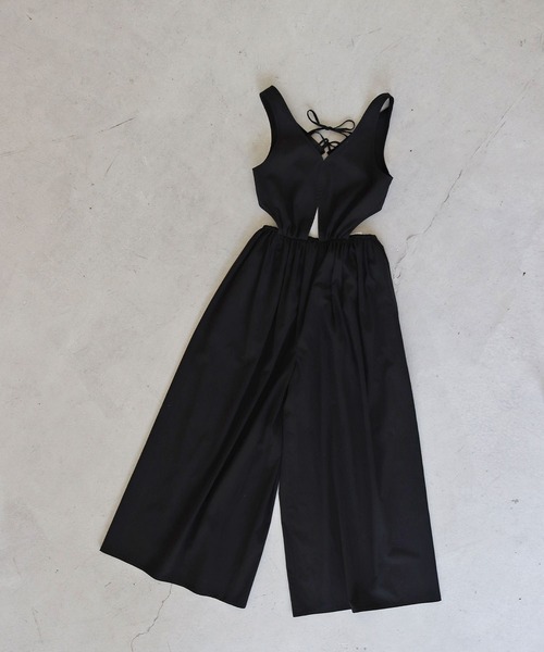 DRESSLAVE（ドレスレイブ）の「Chambray combinaison(シャンブレーデザインコンビネゾン)（つなぎ/オールインワン・レディース・ベージュ/ブラック・38）」の2枚目の写真