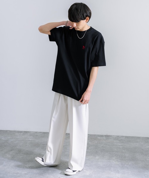 Rocky Monroe(ロッキーモンロー)の「POLO CHAMPS ポロチャンプス オーバーサイズ 刺繍Tシャツ(Tシャツ/カットソー・メンズ・ホワイト/ライトブルー/ブラック/グリーン/スミクロ・M/L)」の6枚目の写真