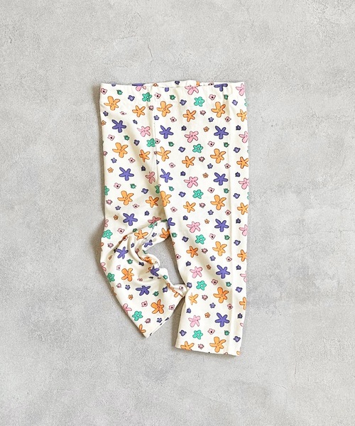 CALMIA（カルミア）の「ソウガラ6.5分丈レギンス(80～130cm)（レギンス/スパッツ・キッズ・チャコール/ラベンダー/レッド/オフホワイト・80/90/95/100/110/120/130）」の2枚目の写真