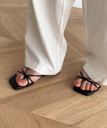 CANAL JEAN | El mar(エルマール) スクエアトゥナローストラップサンダル(サンダル)