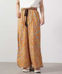 lil nina（リルニーナ）の「lil nina レーヨンフレックススラブ　ワイドパンツ プリント（その他パンツ）」