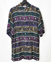 【ヴィンテージ古着】80~90's pierre cardin / ピエール カルダン 総柄 レーヨンシャツ