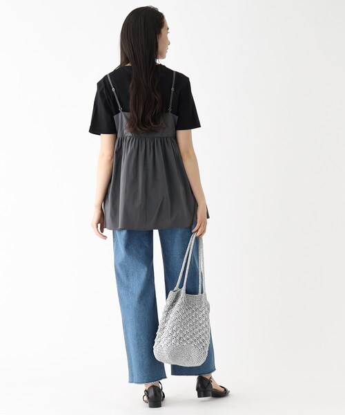 OPAQUE.CLIP(オペークドットクリップ)の「◆ペプラムキャミブラウス【洗濯機洗い可】(シャツ/ブラウス・レディース・チャコールグレー/ブラック/ブラウン・00)」の8枚目の写真