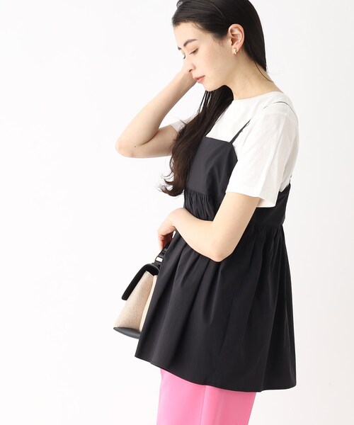 OPAQUE.CLIP(オペークドットクリップ)の「◆ペプラムキャミブラウス【洗濯機洗い可】(シャツ/ブラウス・レディース・チャコールグレー/ブラック/ブラウン・00)」の18枚目の写真