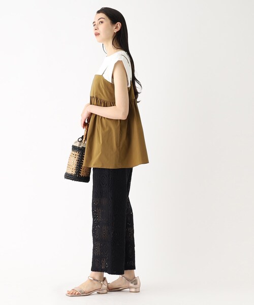 OPAQUE.CLIP(オペークドットクリップ)の「◆ペプラムキャミブラウス【洗濯機洗い可】(シャツ/ブラウス・レディース・チャコールグレー/ブラック/ブラウン・00)」の21枚目の写真