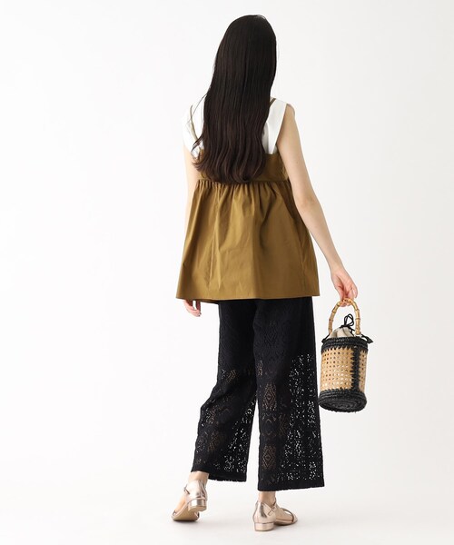 OPAQUE.CLIP(オペークドットクリップ)の「◆ペプラムキャミブラウス【洗濯機洗い可】(シャツ/ブラウス・レディース・チャコールグレー/ブラック/ブラウン・00)」の22枚目の写真